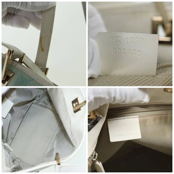 GUCCI GG Canvas Shoulder Bag Blue White - Picture 15 of 16